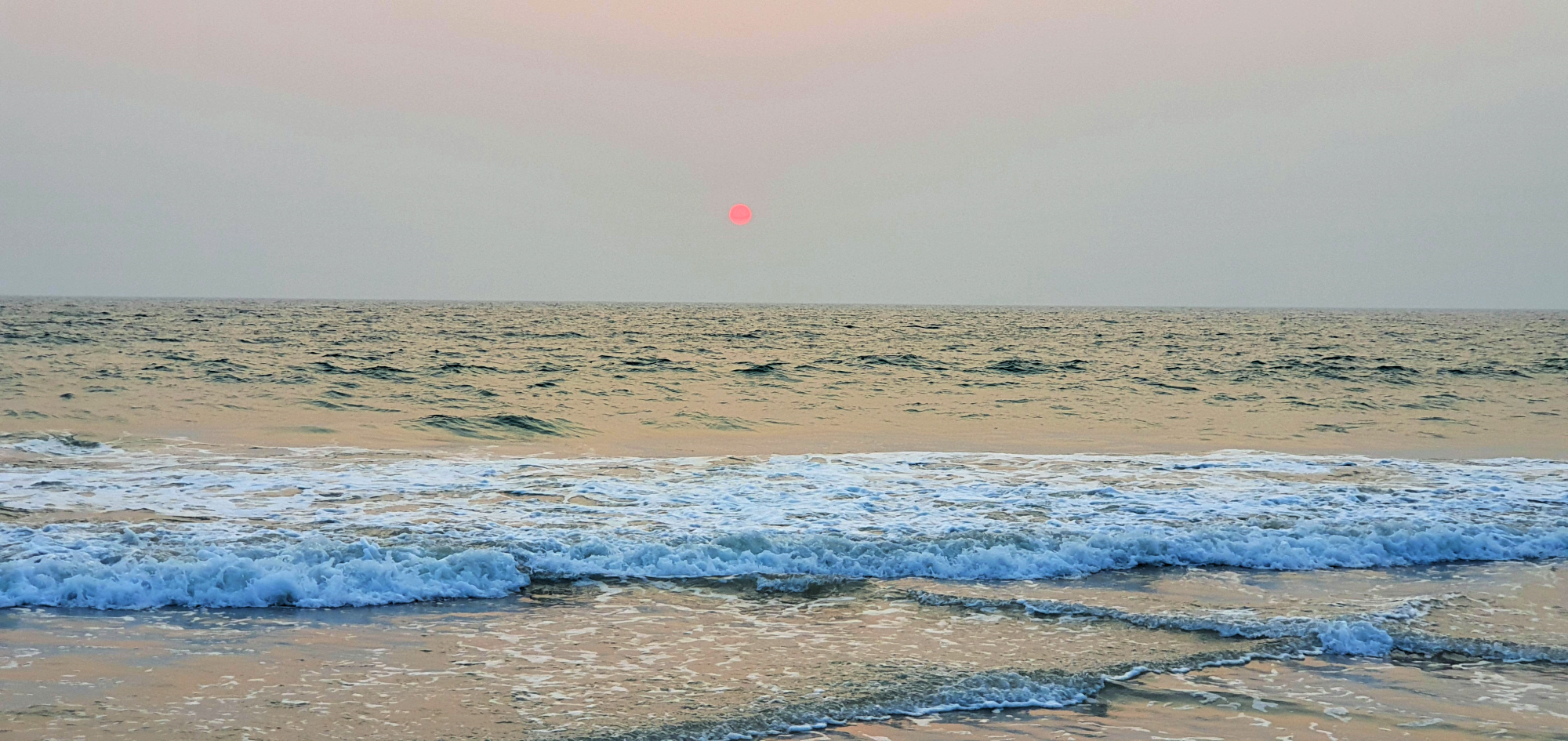 Image of sun set at a beach near Villa Splendore Goa